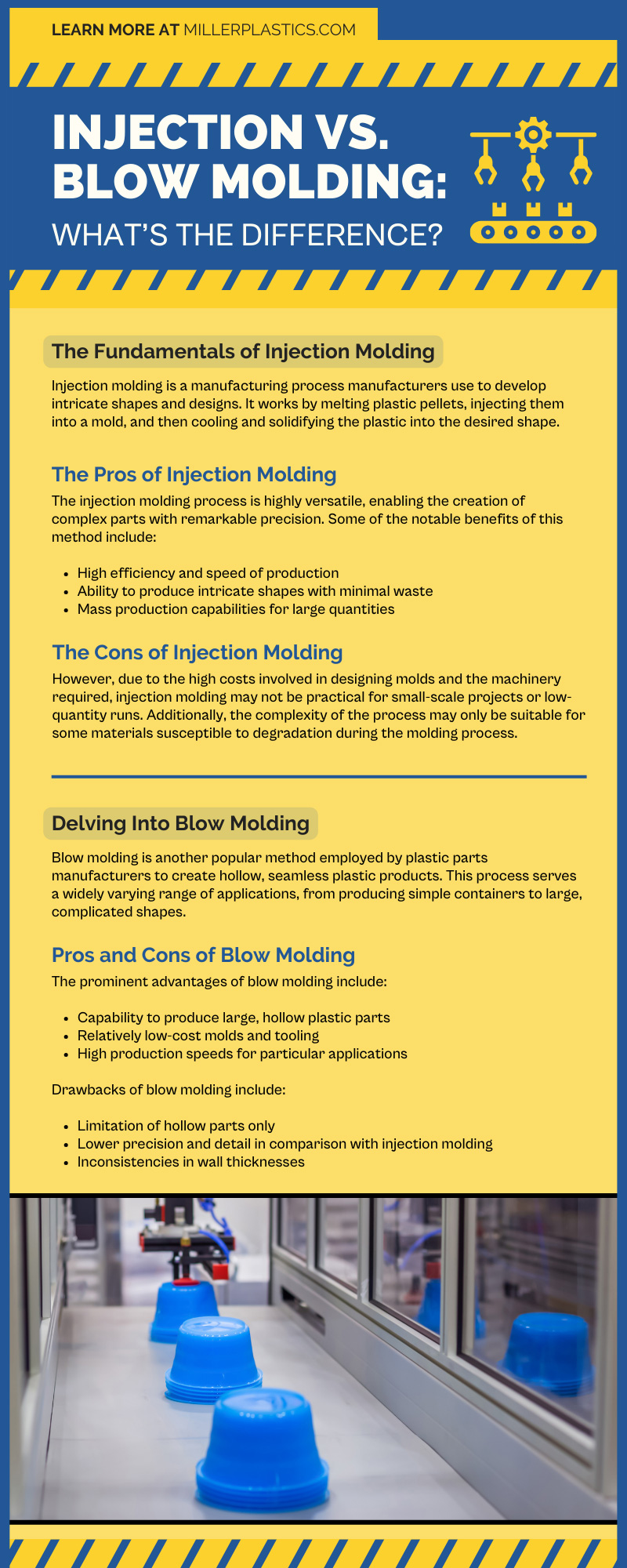 Injection vs. Blow Molding: What’s the Difference?