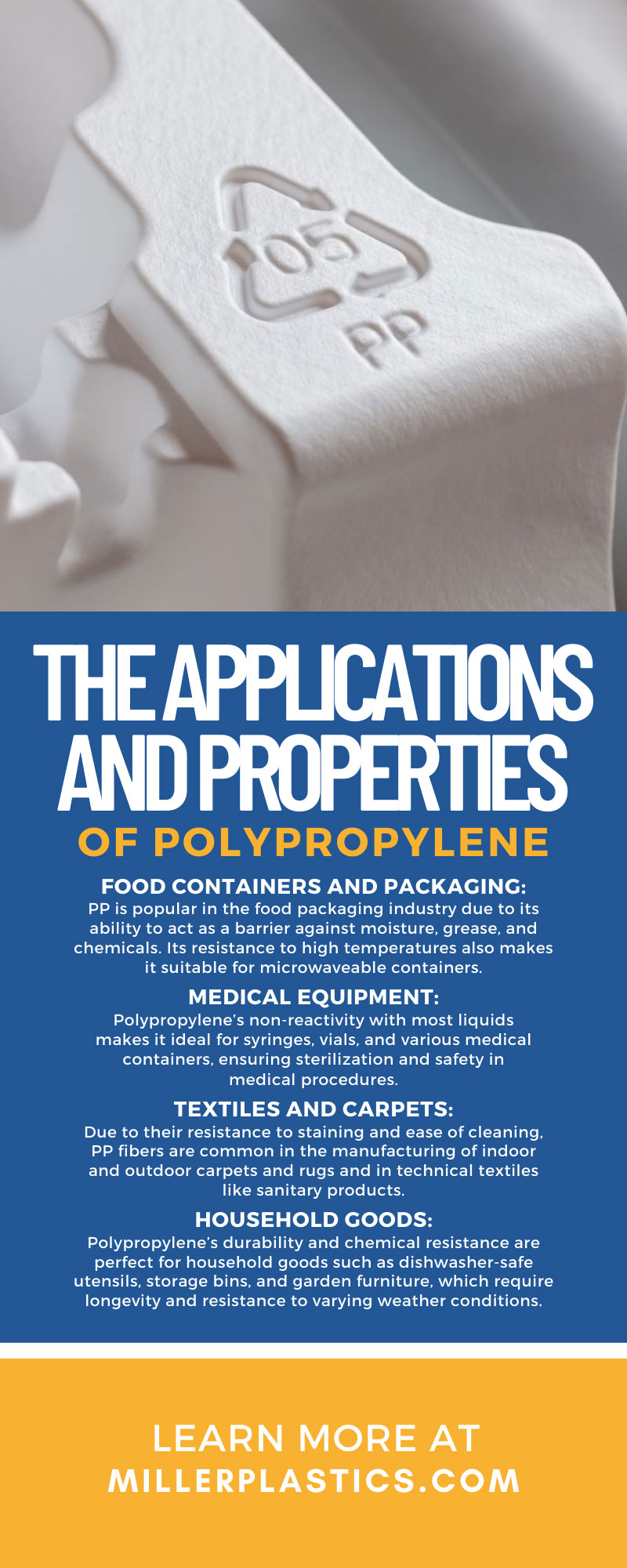 The Applications and Properties of Polypropylene