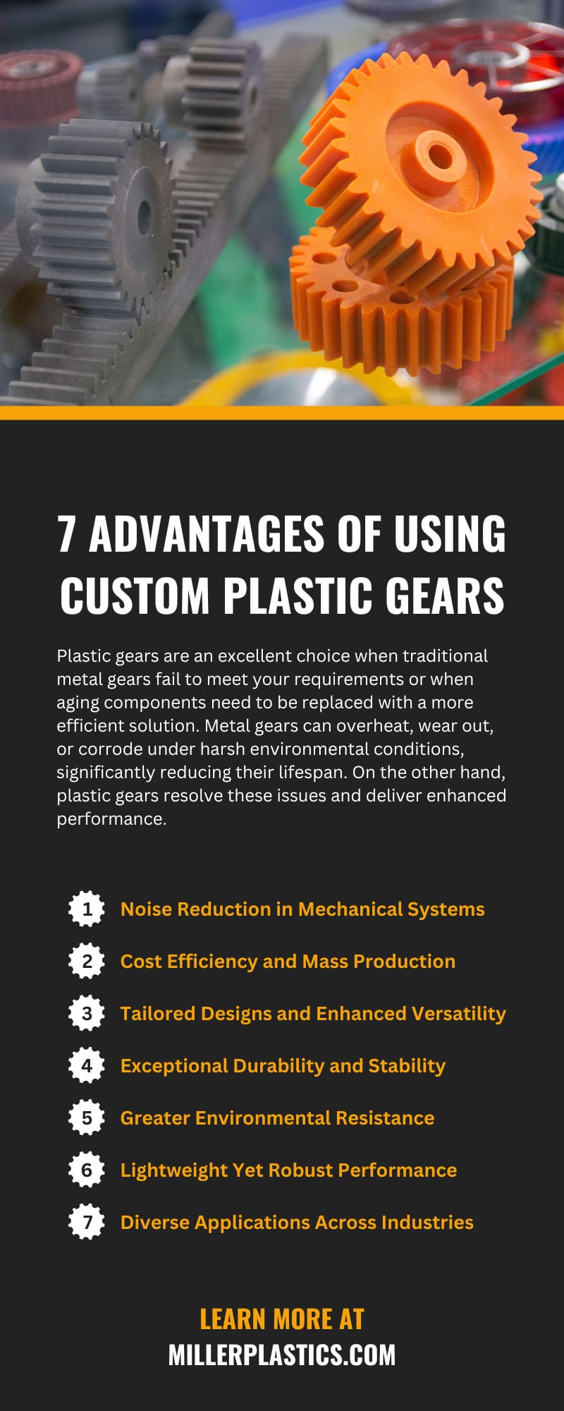 7 Advantages of Using Custom Plastic Gears